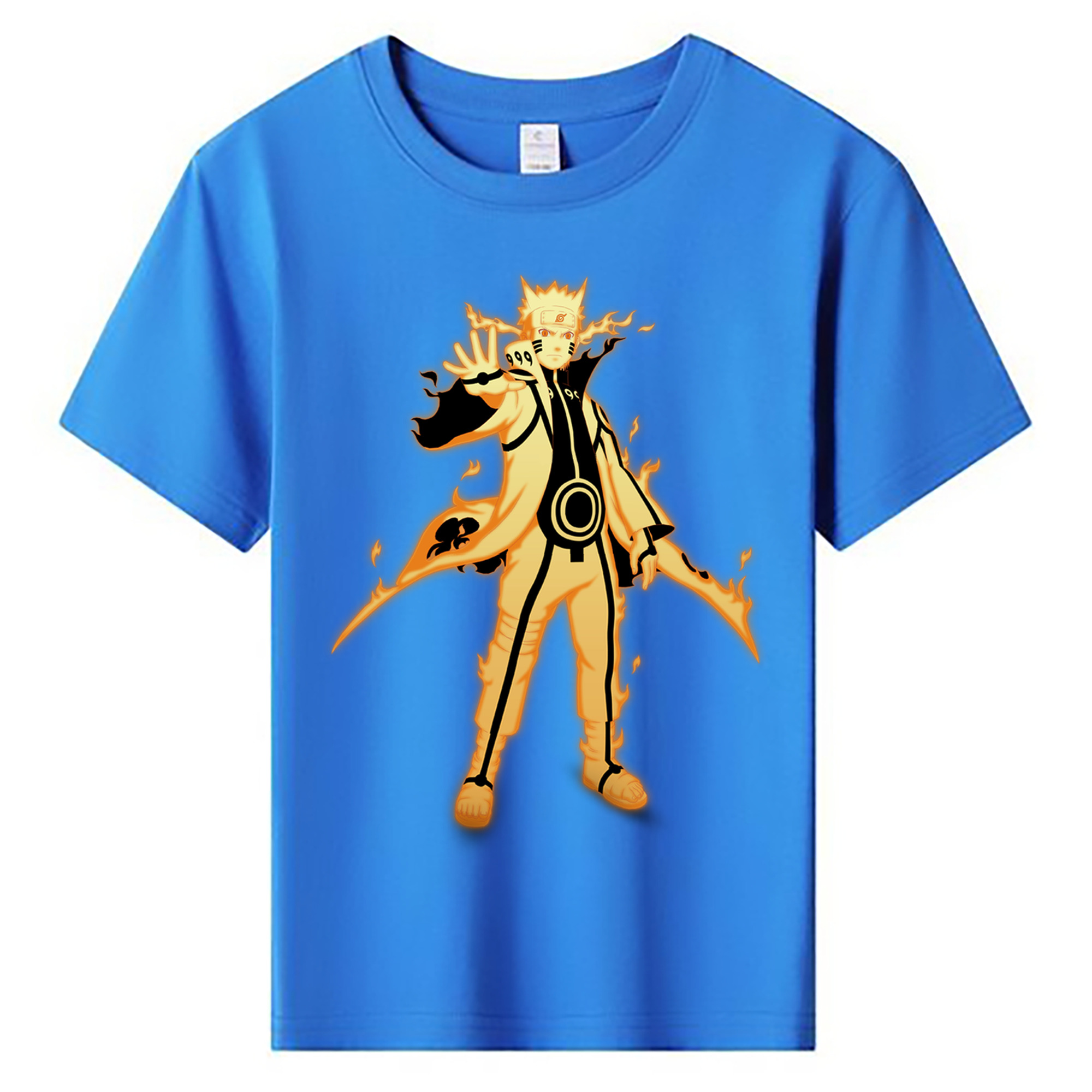 （画像用） NARUTO -ナルト- うずまき ナルト Uzumaki Naruto 綿100％キッズTシャツ（フロントプリント）